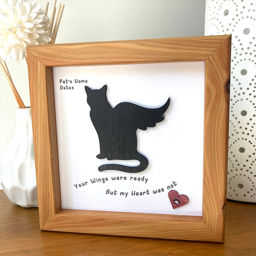 Personalised Pet Memorial Art - Your Wings Were Ready . . .