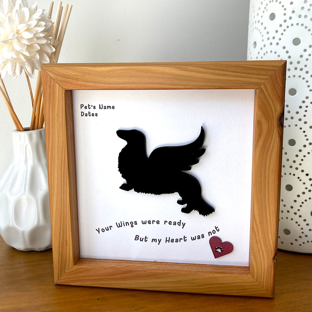 Personalised Pet Memorial Art - Your Wings Were Ready . . .