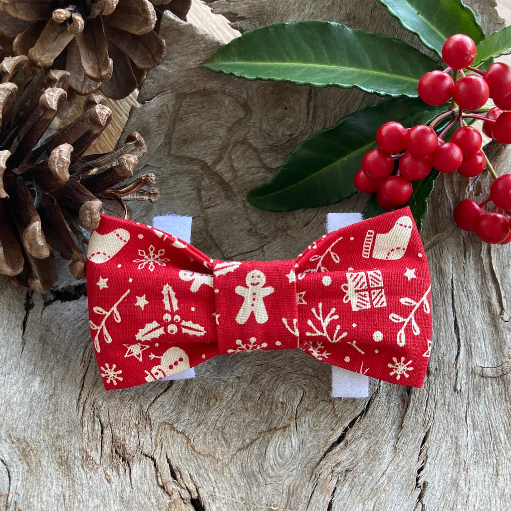 Xmas Cat Bow Tie - Choice of Fabrics