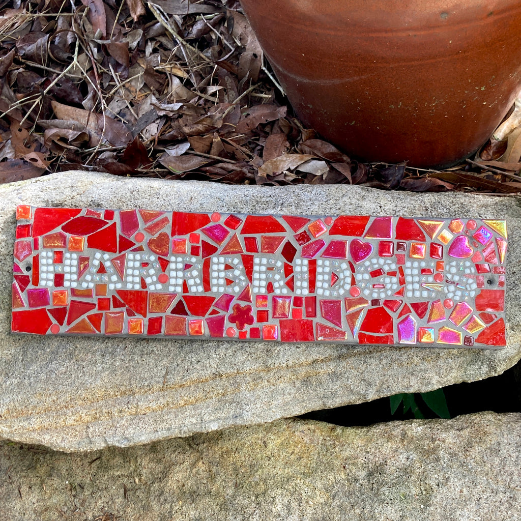 HOUSE or FAMILY NAME Mosaic Art Plaque -  You choose colour theme