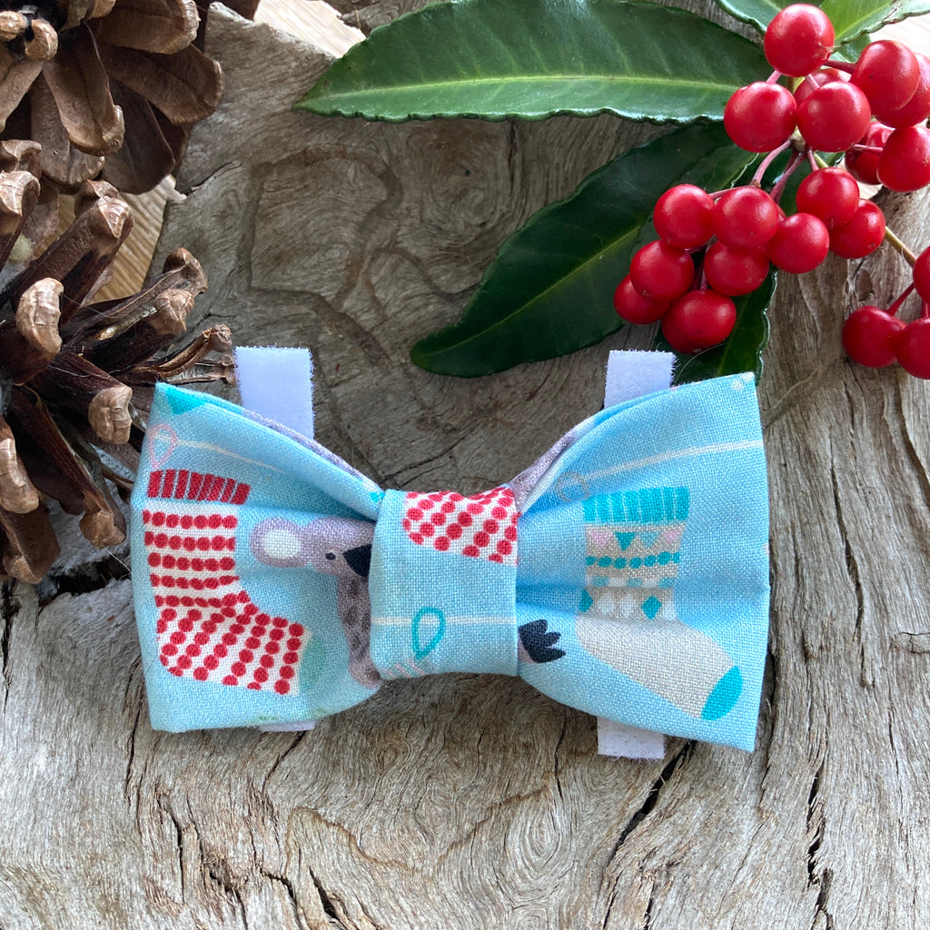 Xmas Cat Bow Tie - Choice of Fabrics