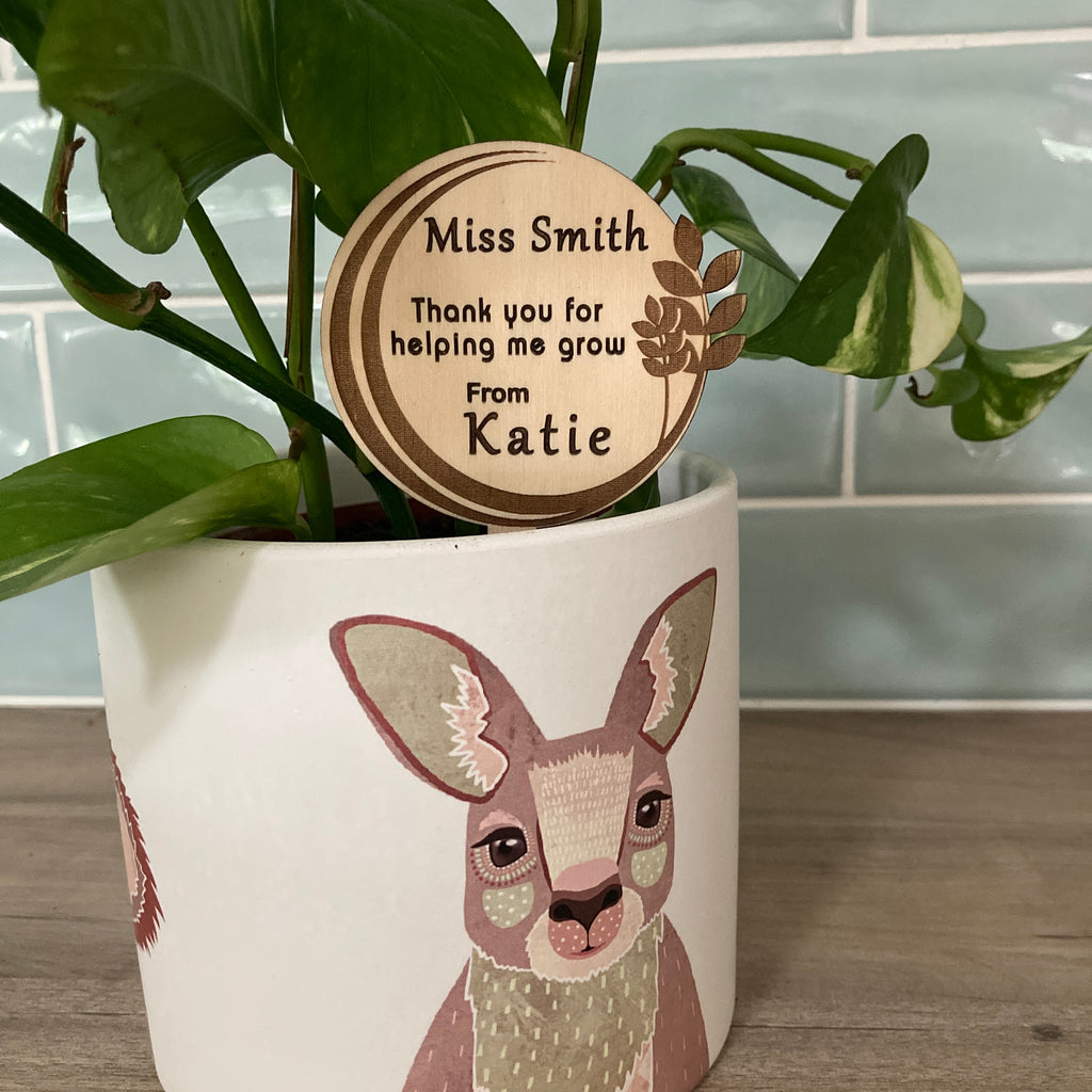 Personalised Teacher Appreciation Gift - Plant Pot Marker, 2 design options